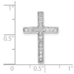 10K White Gold Diamond Cross Slide Pendant - Image 4