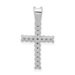 10K White Gold 1/4ct. Diamond Latin Cross Pendant - Image 3