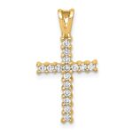 14k 1/4 carat Diamond Latin Cross Pendant