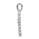 10K White Gold 1/10ct. Diamond Cross Pendant - Image 2