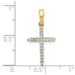 10K 1/6ct. Diamond Cross Pendant - Image 3