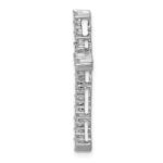 14k White Gold 3/8 carat Diamond Cross Chain Slide - Image 2