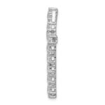 14k White Gold 1 carat Diamond Latin Cross Chain Slide - Image 2