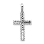 10K White Gold 1/4ct. Diamond Cross Pendant - Image 3