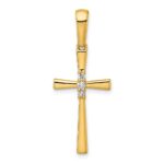 14K 1/15 carat Diamond Cross Pendant