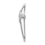 14k White Gold .03 carat Diamond Cross Chain Slide - Image 2
