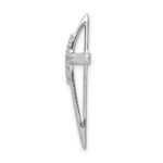 14k White Gold 1/10 carat Diamond Cross Chain Slide - Image 2