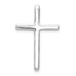 14k White Gold 1/10 carat Diamond Cross Chain Slide - Image 3