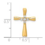10K Diamond Cross Slide Pendant - Image 4
