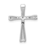 14k White Gold 1/6 carat Diamond 5-Stone Cross Chain Slide - Image 3