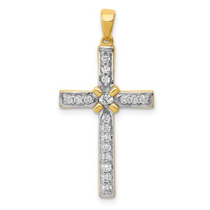 14k 1/3 carat Diamond Cross Pendant