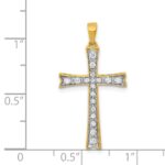 14k  1/5 carat Diamond Cross Pendant - Image 4