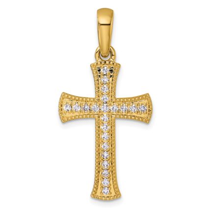 14k  3/8 carat Diamond Cross Pendant