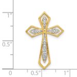 14k 1/15 carat Diamond Cross Chain Slide - Image 4