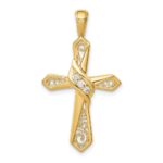 10K 1/20ct. Diamond Cross Pendant