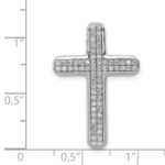 14k White Gold 1/2 carat Diamond Latin Cross Chain Slide - Image 4