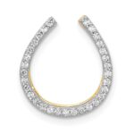 14k 1/6 carat Diamond Horseshoe Chain Slide