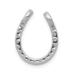 14k White Gold 1/3 carat Diamond Horseshoe Chain Slide - Image 3