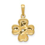 14k Diamond Four Leaf Clover Pendant - Image 3