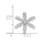 14k White Gold Diamond Snowflake Chain Slide - Image 4