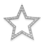 14k White Gold 1/6 carat Lab Grown Diamond VS/SI+ G+ Complete Star Chain Slide Pendant