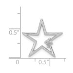 14k White Gold Diamond Star Chain Slide - Image 4