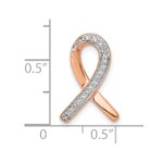10k Rose Gold Diamond Awareness Chain Slide - Image 4