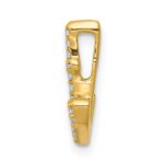 14k White Gold 1/10 carat Diamond Anchor Chain Slide - Image 2