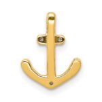 14k White Gold 1/10 carat Diamond Anchor Chain Slide - Image 3