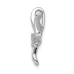 14k White Gold 1/4 carat Diamond Starfish Chain Slide Pendant - Image 2
