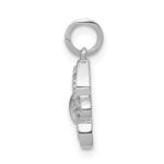 14k White Gold Diamond Butterfly Charm - Image 2