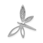 14k White Gold Diamond Dragonfly Chain Slide - Image 3