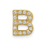 10K  Diamond Letter B Initial Charm