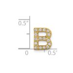 14K  Diamond Letter B Initial Charm - Image 4