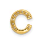 14K  Diamond Letter C Initial Charm - Image 3