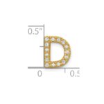 10K  Diamond Letter D Initial Charm - Image 4