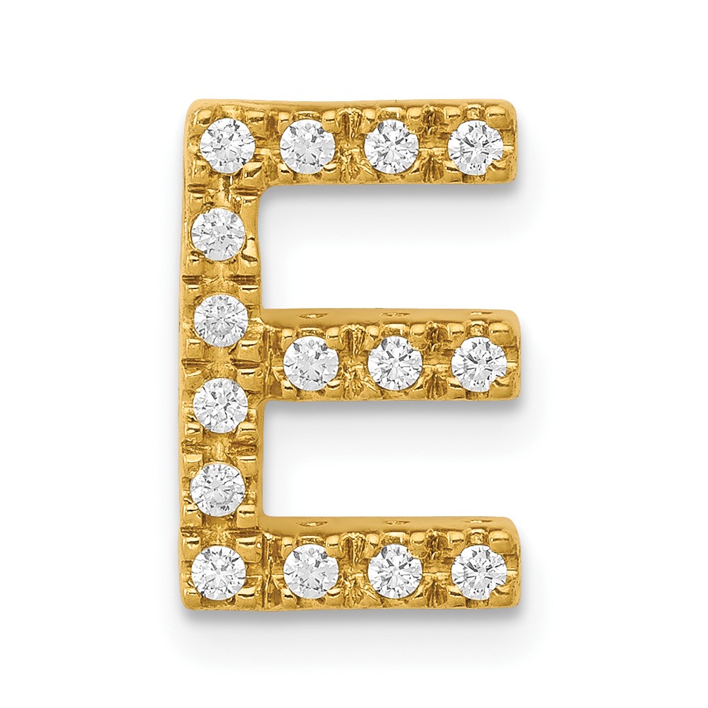 PM5221E-016-1YA.jpg 10K Diamond Letter E Initial Charm - Image 1