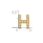 10K  Diamond Letter H Initial Charm - Image 4