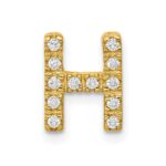14K  Diamond Letter H Initial Charm