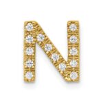10K  Diamond Letter N Initial Charm