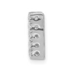 14K  White Gold Diamond Letter N Initial Charm - Image 2