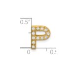 10K  Diamond Letter P Initial Charm - Image 4