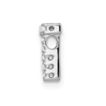 14K  White Gold Diamond Letter T Initial Charm - Image 2