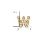 10K  Diamond Letter W Initial Charm - Image 4