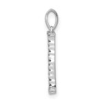 14K White Gold Diamond Letter I Initial Pendant - Image 2