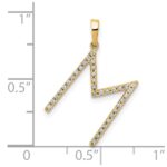 14K Diamond Letter M Initial Pendant - Image 3