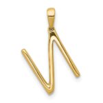 14K Diamond Letter N Initial Pendant - Image 4