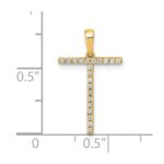 14K Diamond Letter T Initial Pendant - Image 3