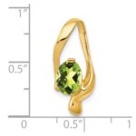 14k 8x6mm Oval Peridot Slide Fits up to 6mm Regular/8mm Fancy or Reversible Omega - Image 2