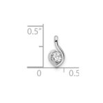 14k White Gold 1/6 carat Lab Grown Diamond VS/SI+ G+ Complete Fashion Pendant - Image 4